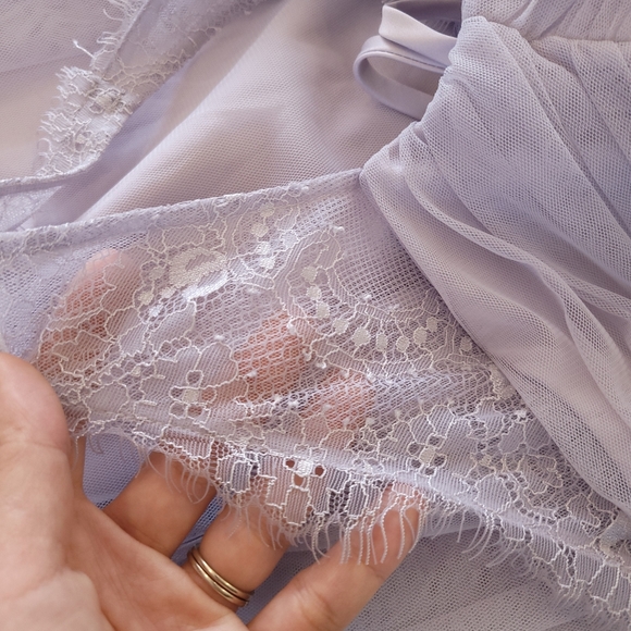 Bhldn Hitherto Anthropologie Fleur Fairycore Lavender Lace Corset Maxi Dress - Picture 12 of 13